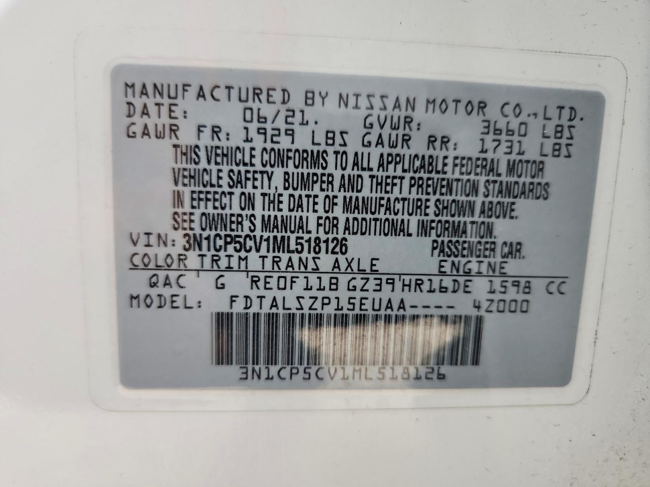 2021 NISSAN KICKS