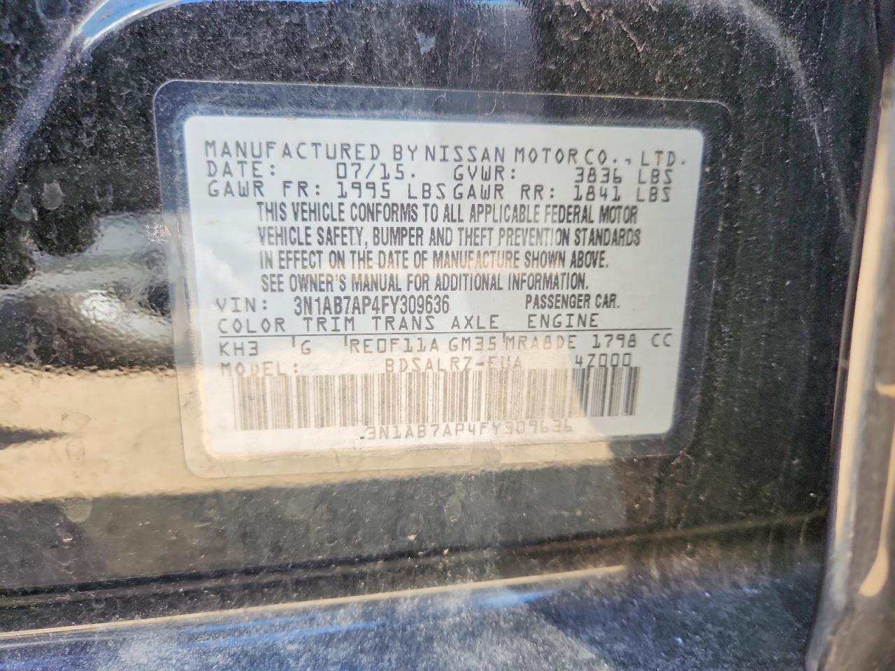 2015 NISSAN SENTRA