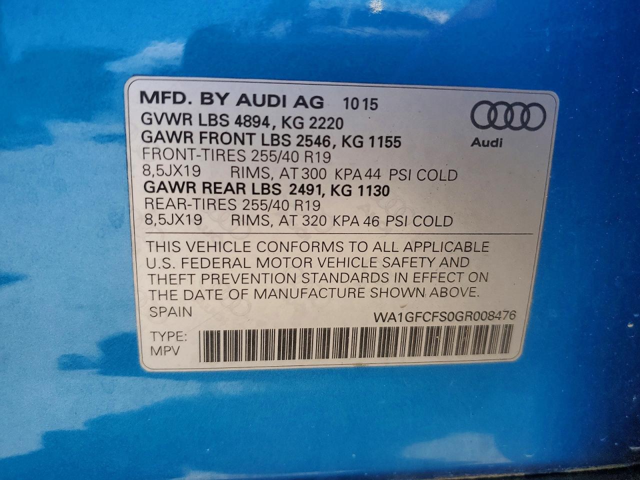 2016 AUDI Q3