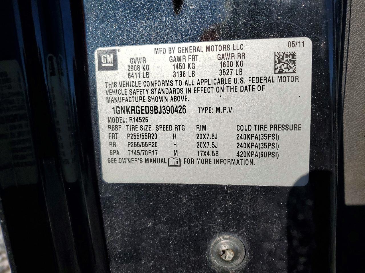 2011 CHEVROLET TRAVERSE
