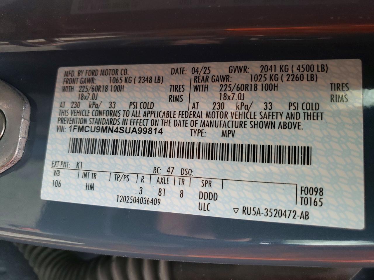 2025 FORD ESCAPE