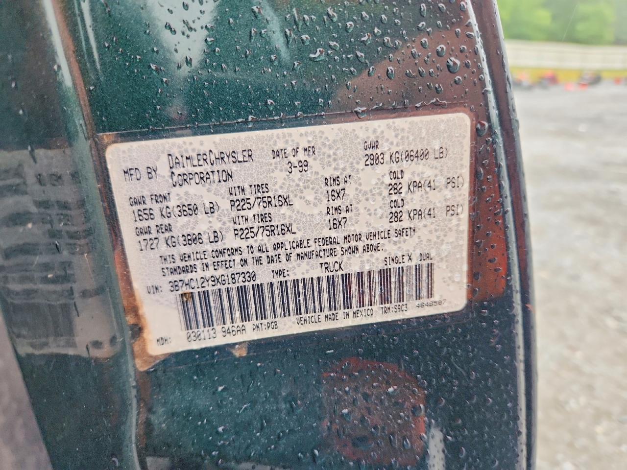 1999 DODGE RAM 1500