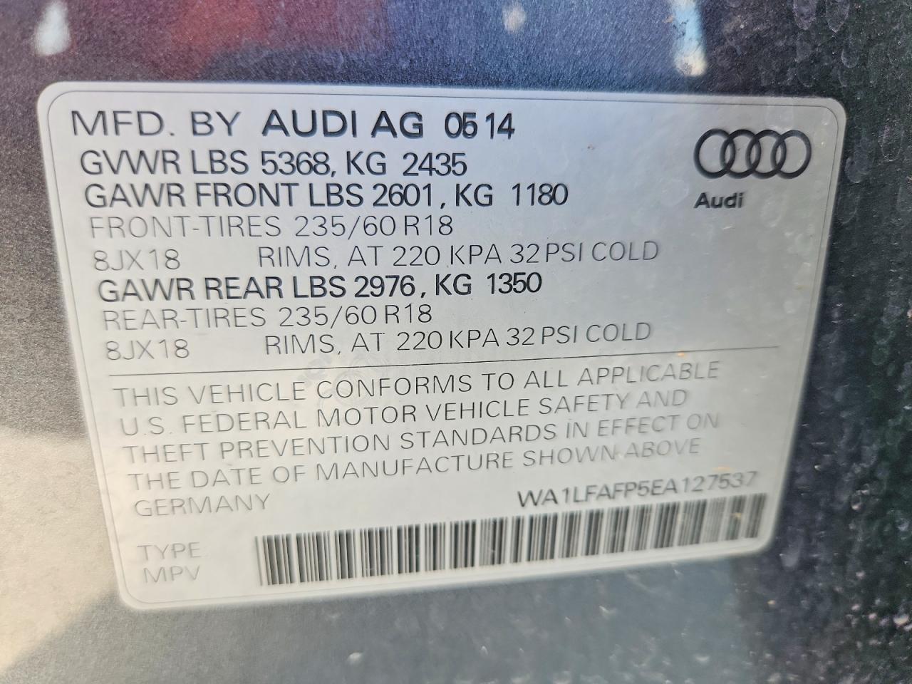 2014 AUDI Q5