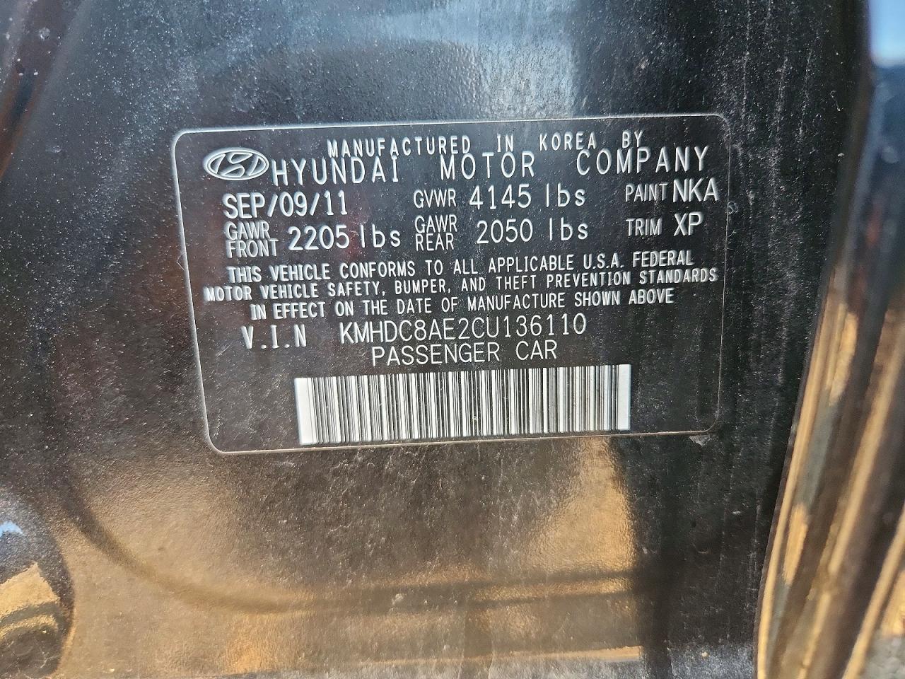 2012 HYUNDAI ELANTRA
