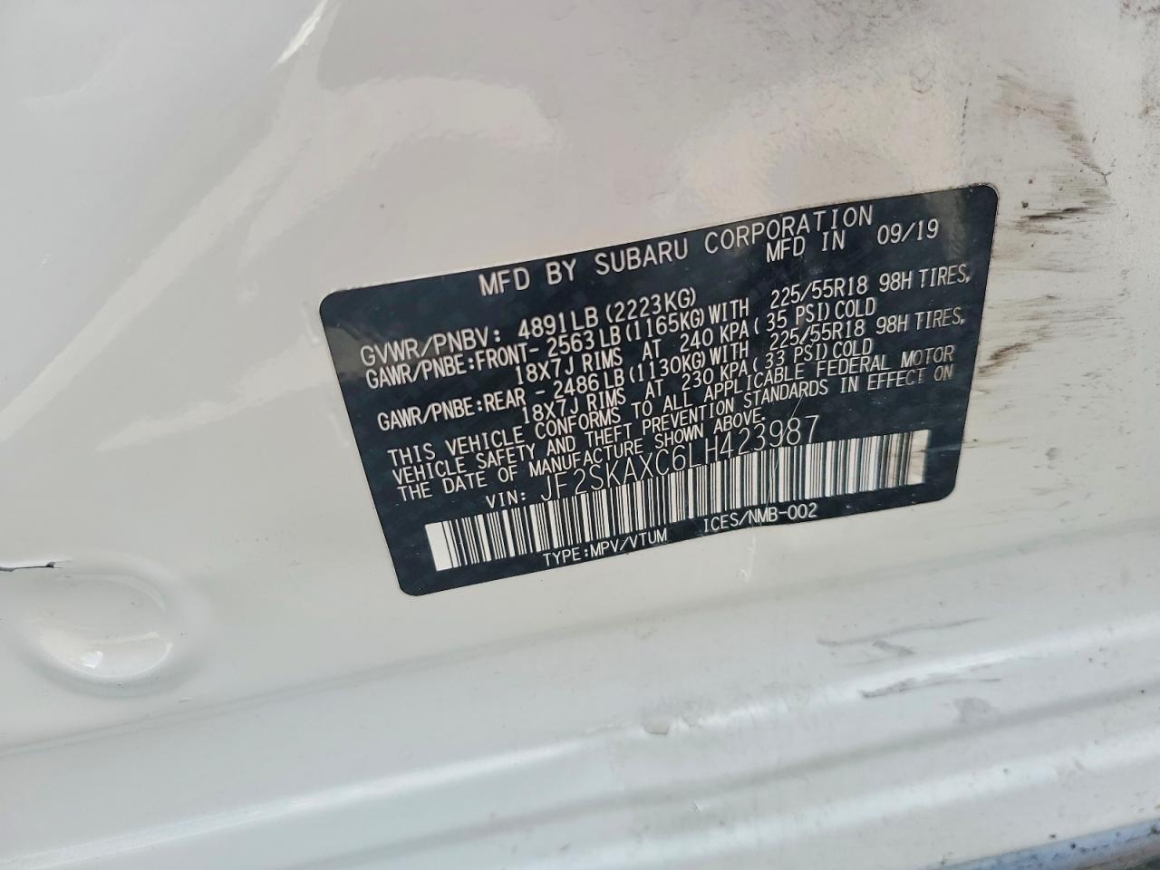 2020 SUBARU FORESTER