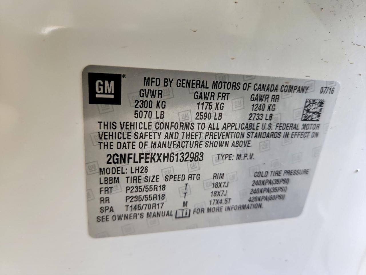 2017 CHEVROLET EQUINOX