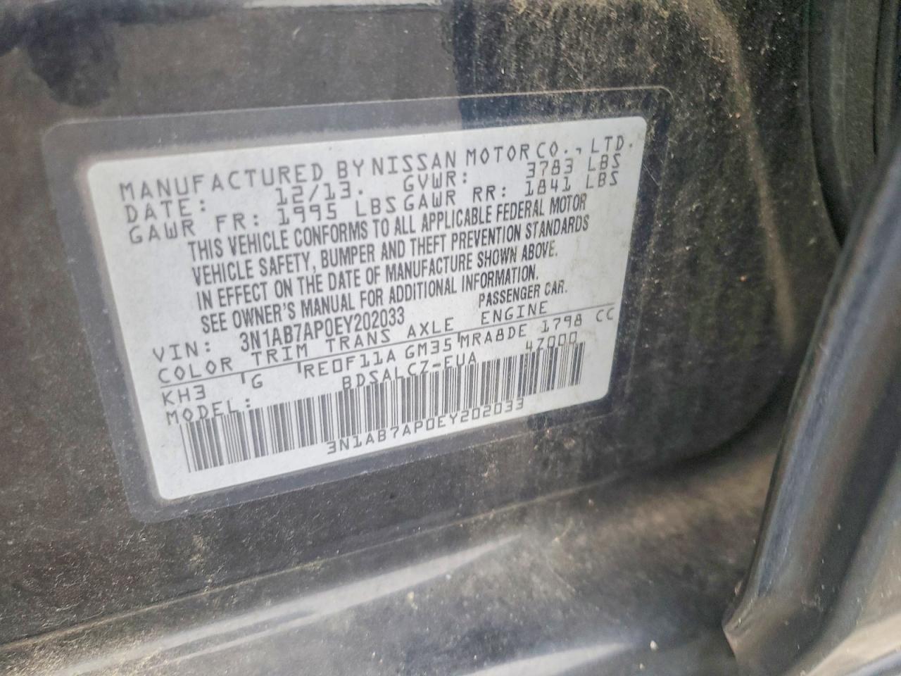 2014 NISSAN SENTRA