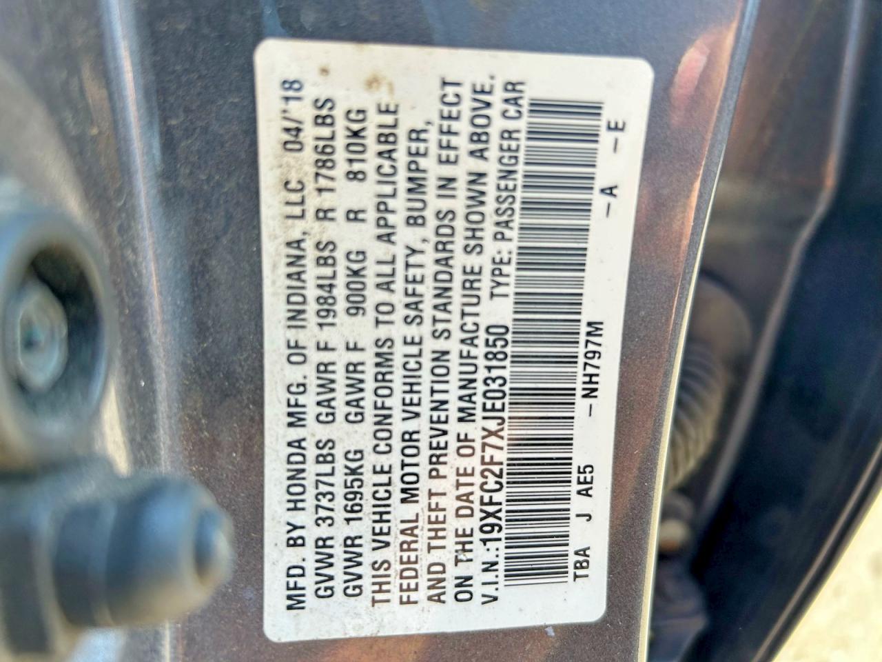 2018 HONDA CIVIC