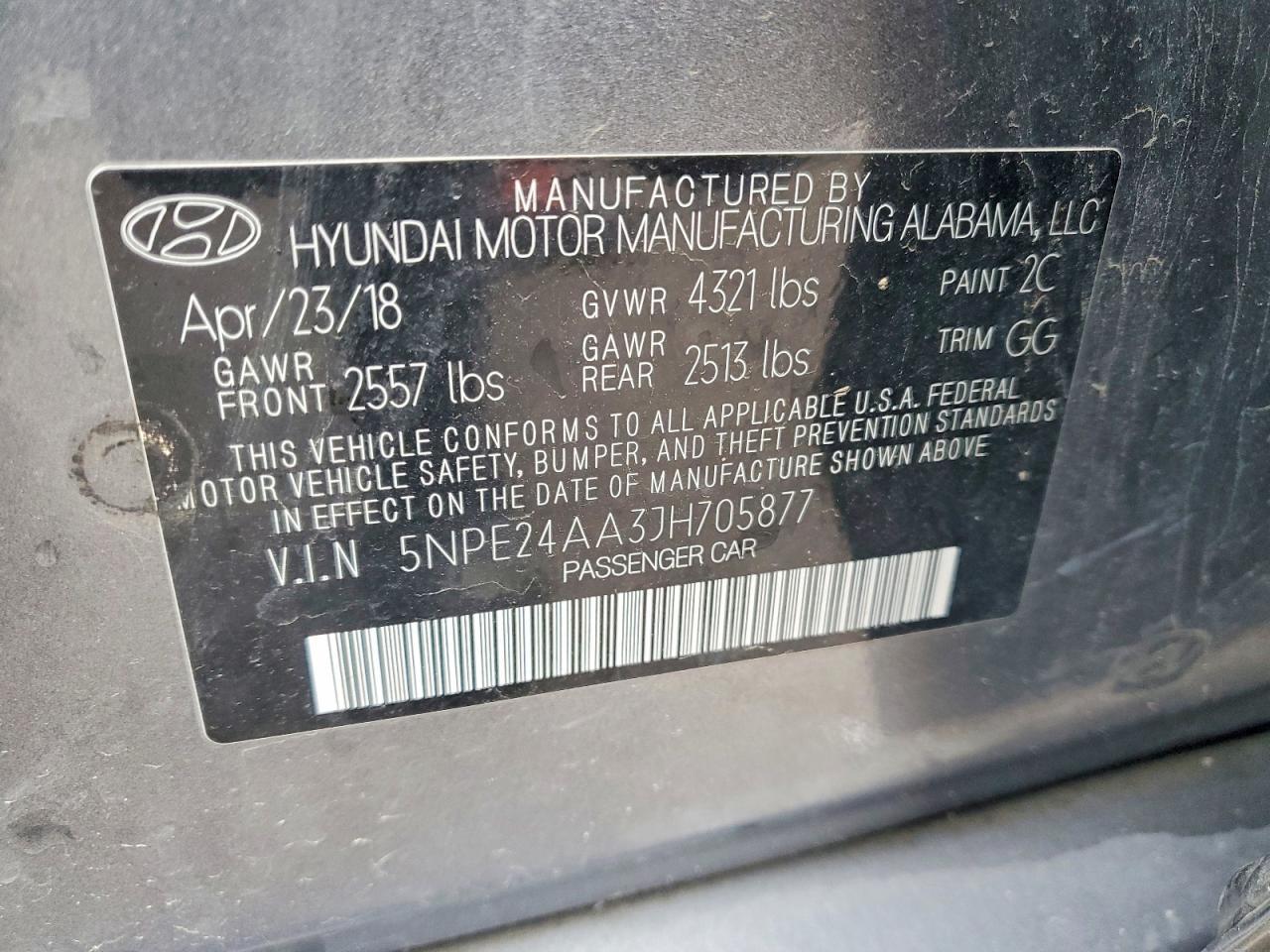 2018 HYUNDAI SONATA