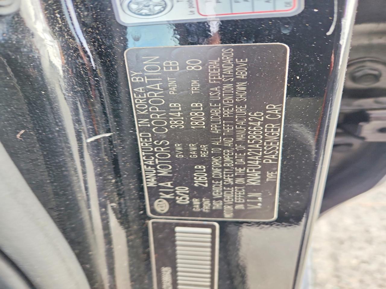 2010 KIA FORTE