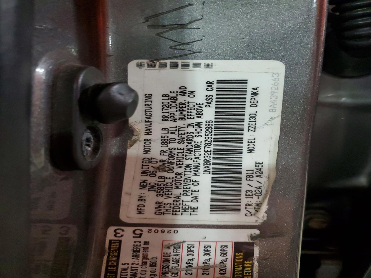 2008 TOYOTA COROLLA