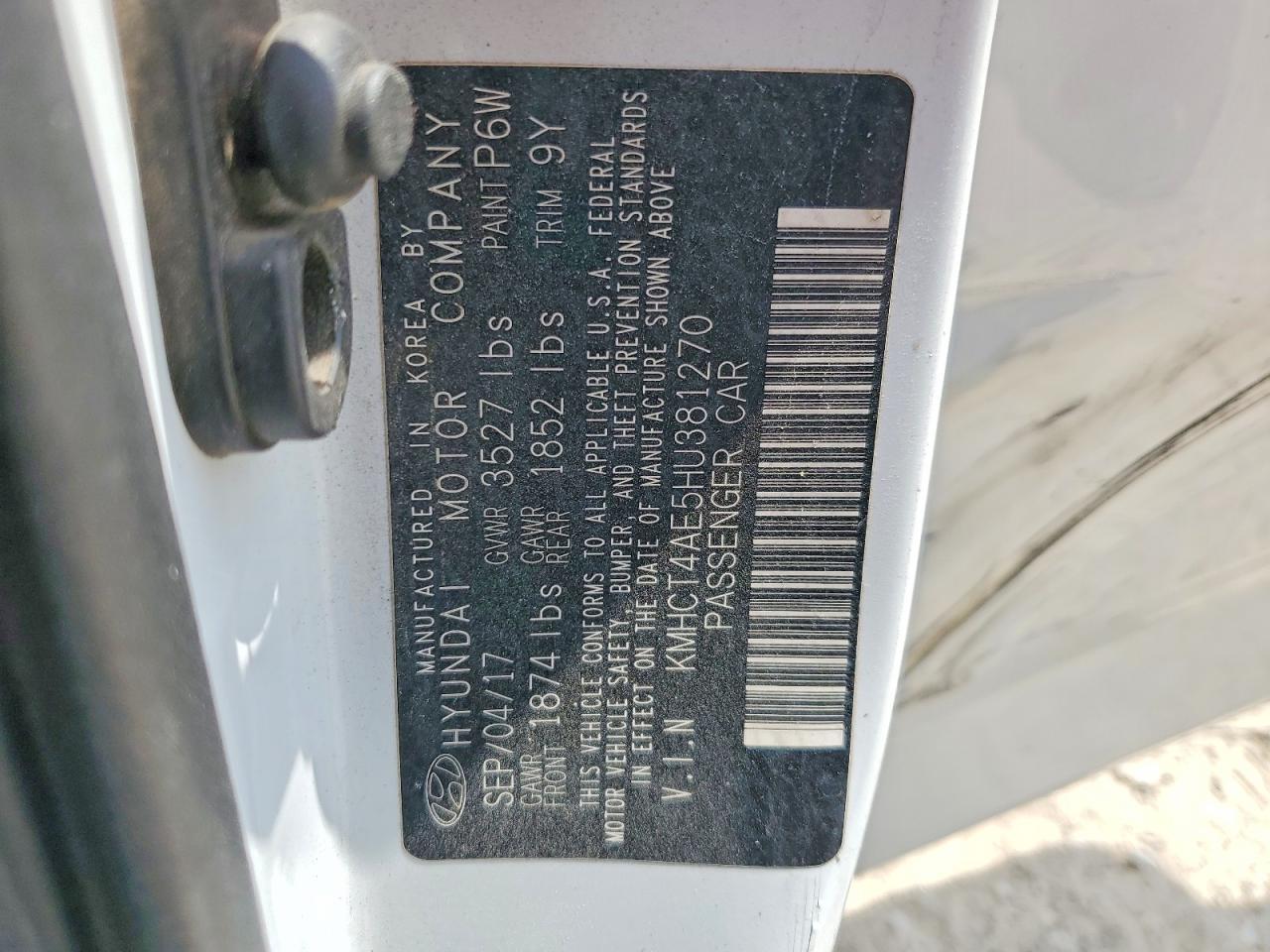 2017 HYUNDAI ACCENT