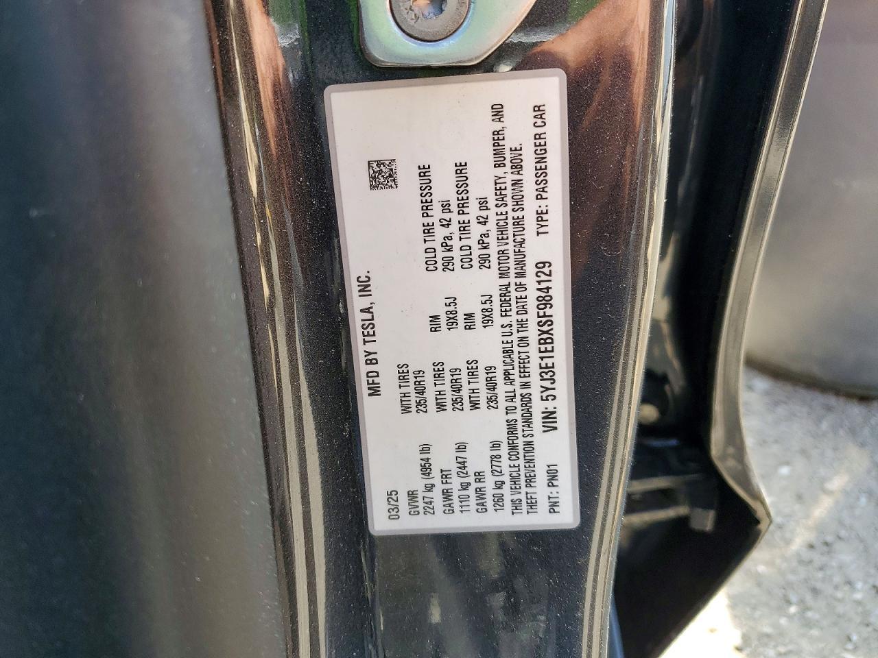2025 TESLA MODEL 3