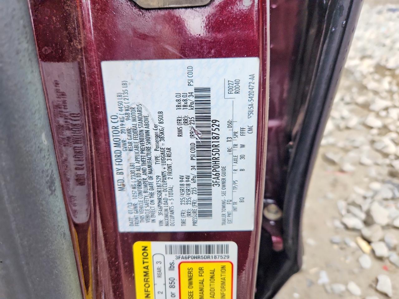2013 FORD FUSION