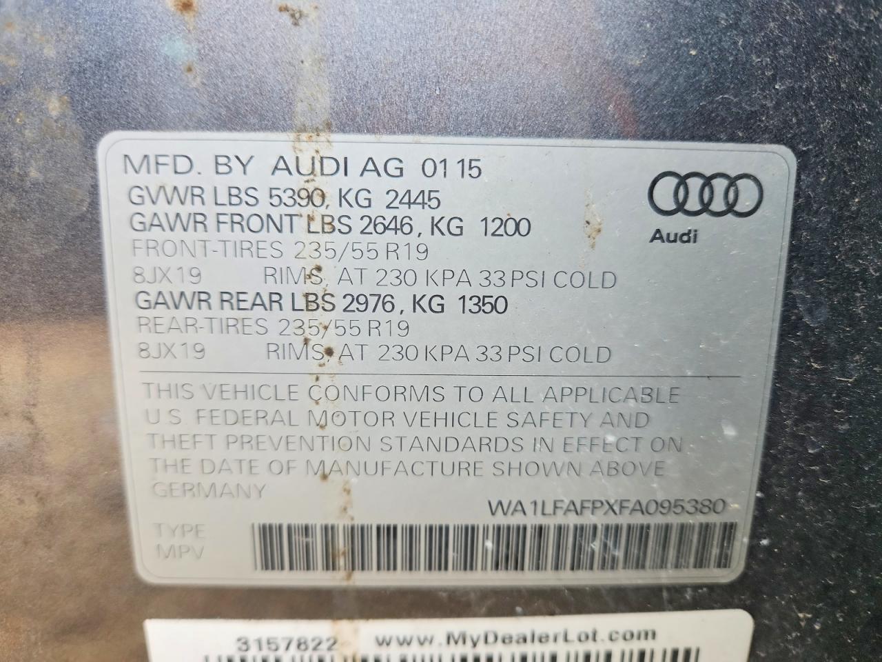 2015 AUDI Q5