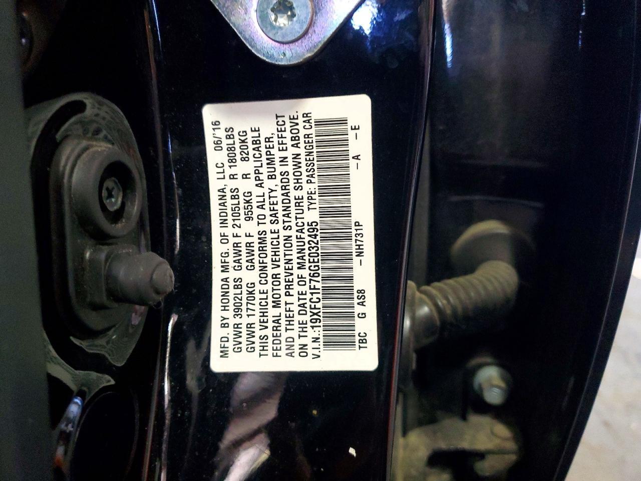 2016 HONDA CIVIC