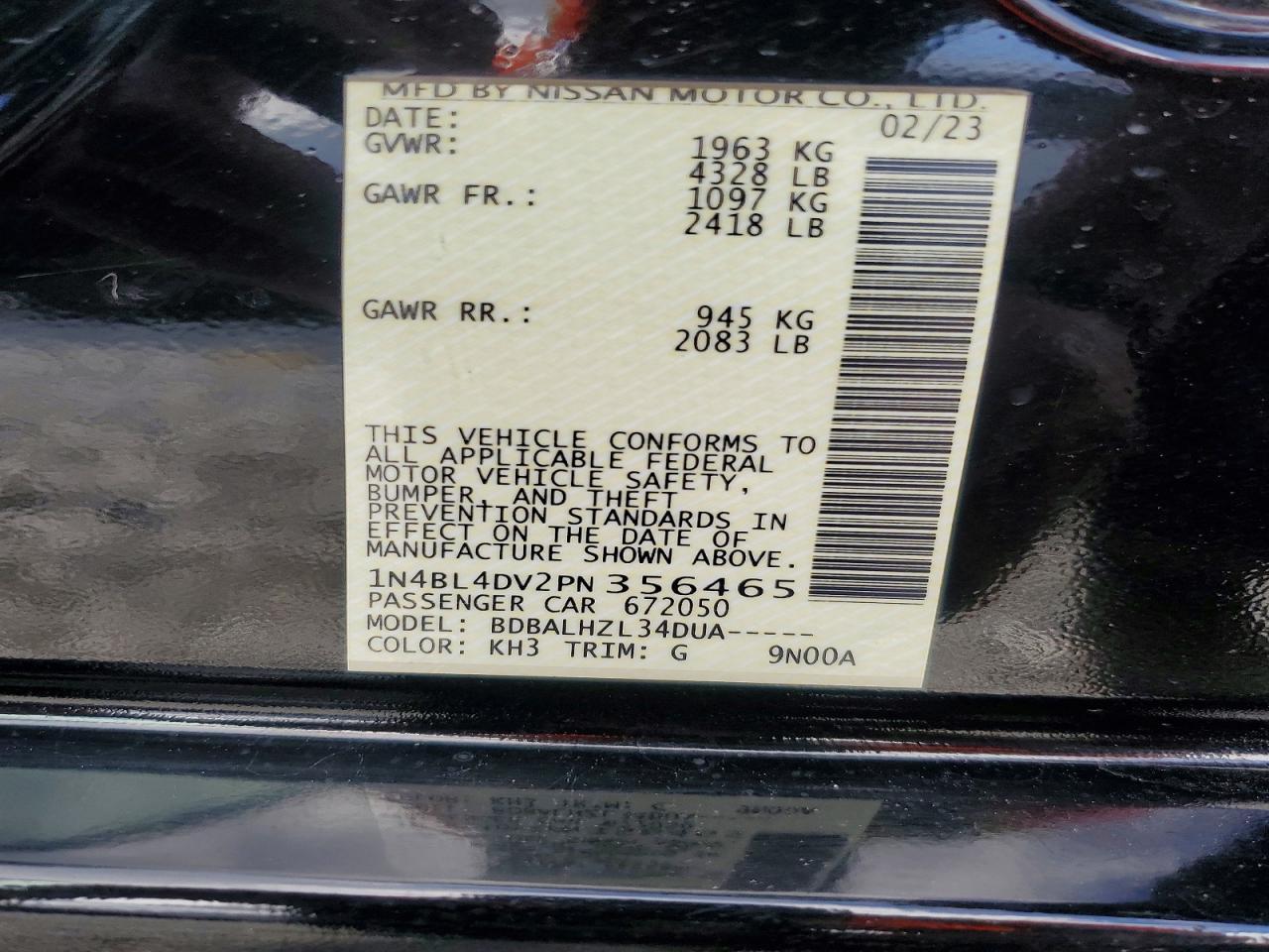 2023 NISSAN ALTIMA
