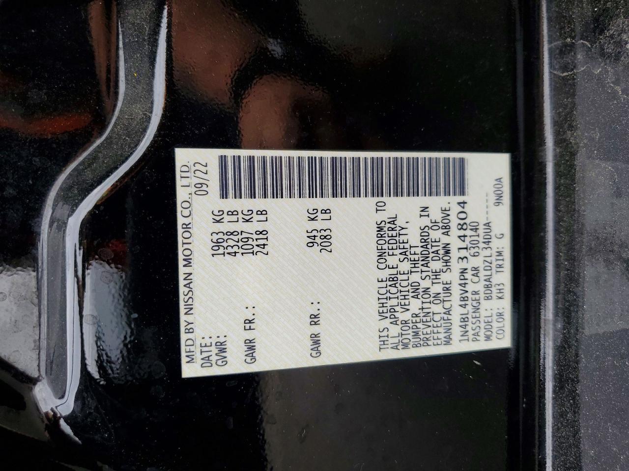 2023 NISSAN ALTIMA