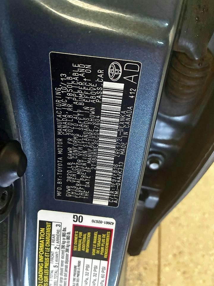 2014 TOYOTA COROLLA