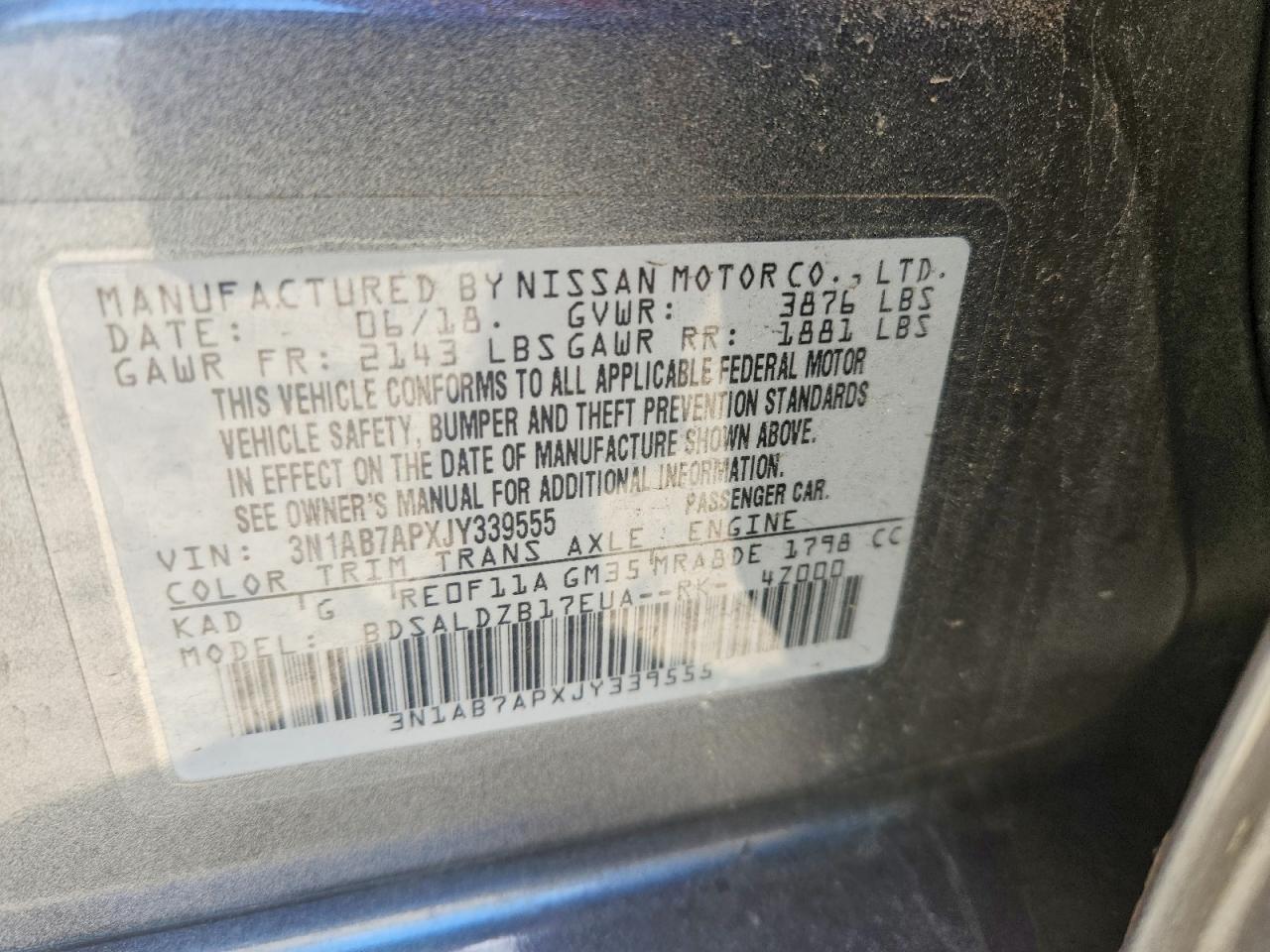 2018 NISSAN SENTRA