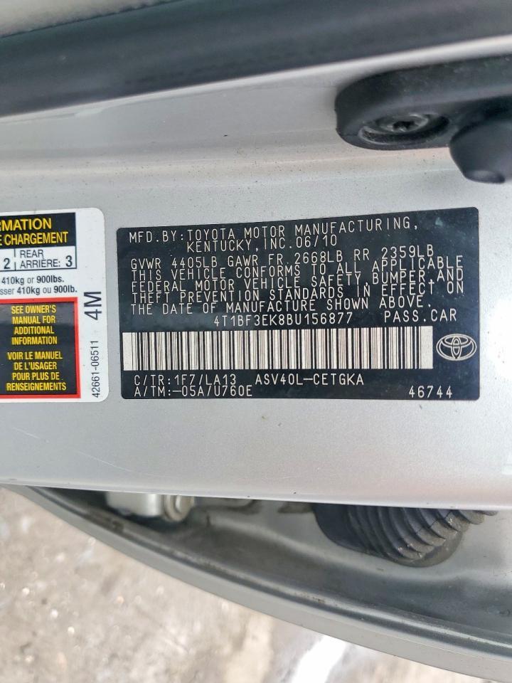 2011 TOYOTA CAMRY