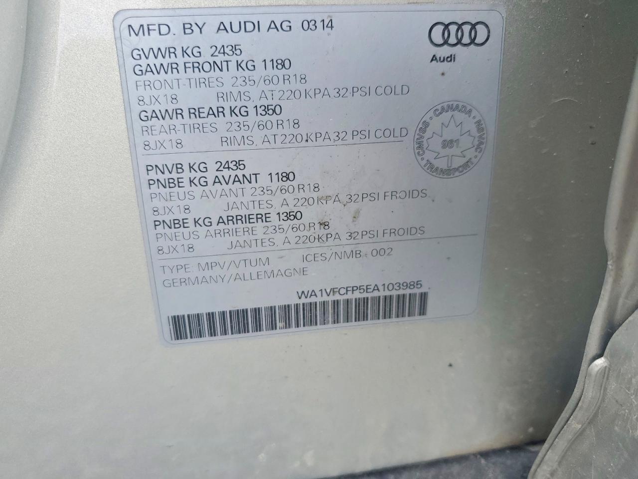2014 AUDI Q5