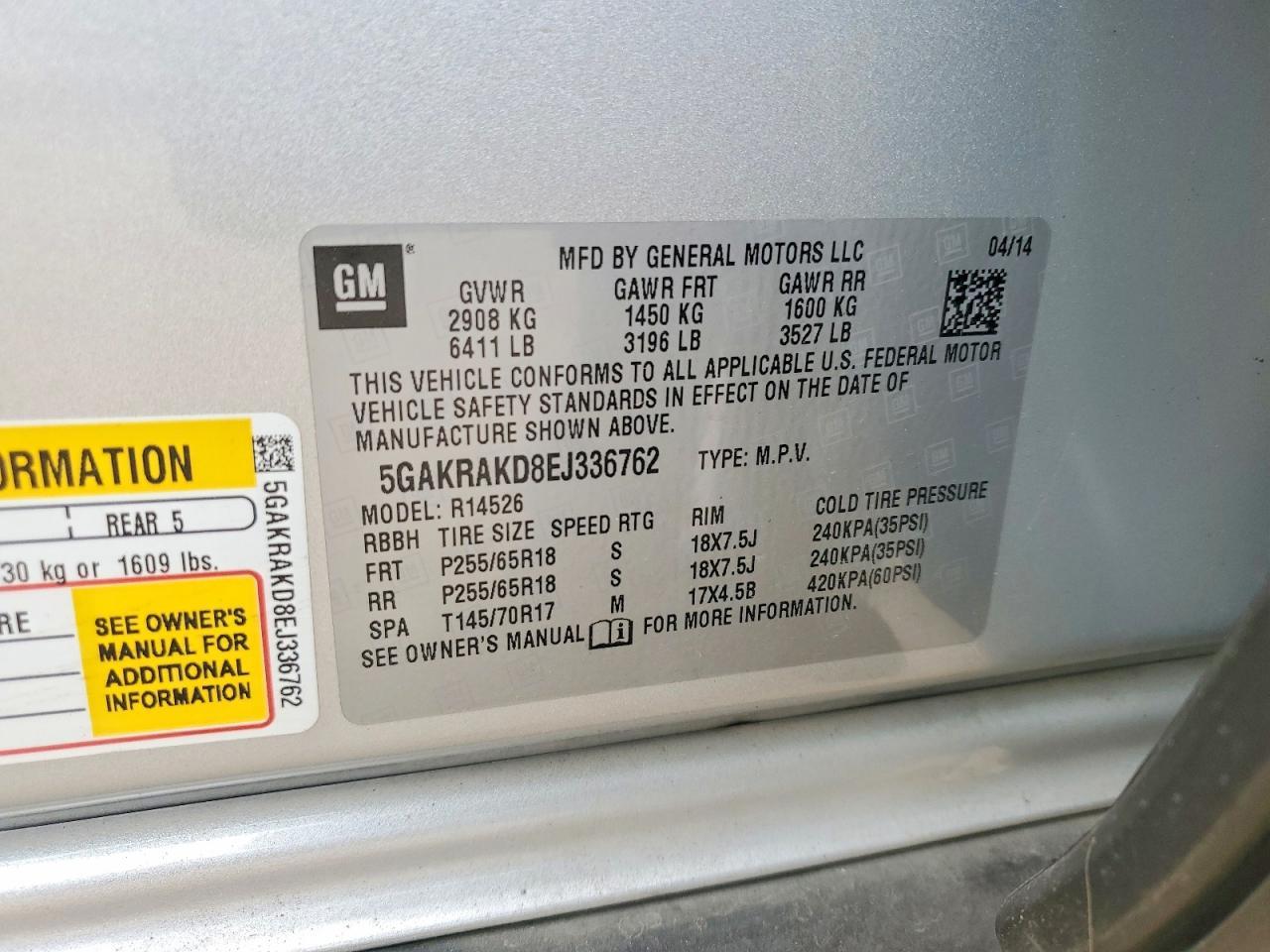 2014 BUICK ENCLAVE