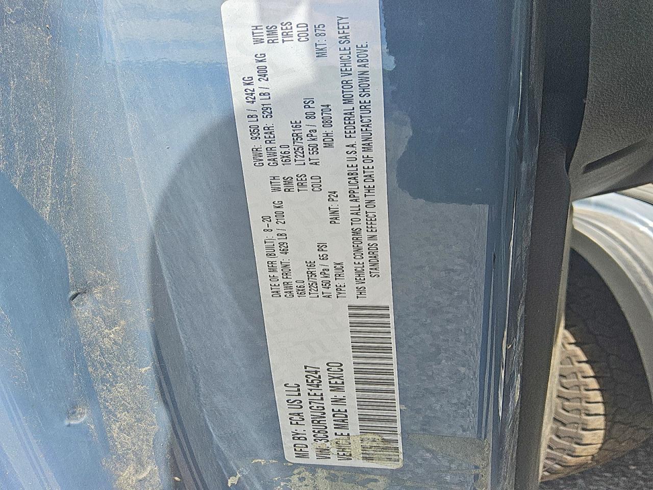 2020 RAM ProMaster 3500