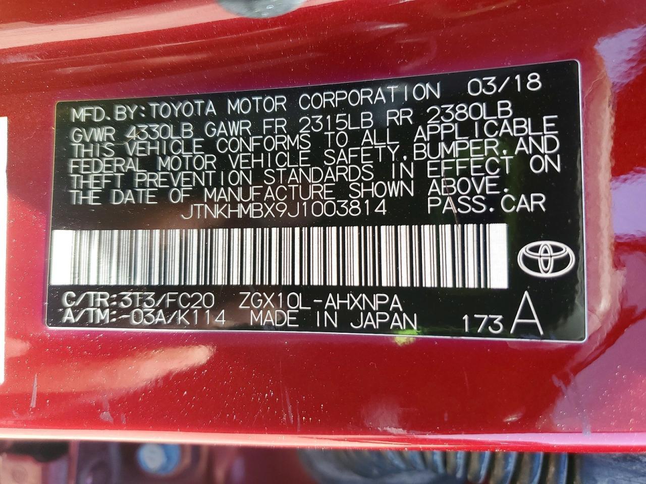 2018 TOYOTA C-HR
