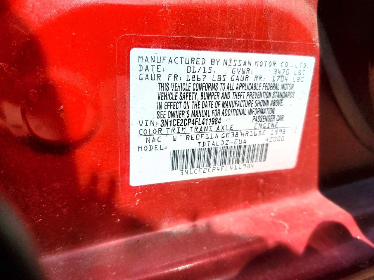 2015 NISSAN Versa Note