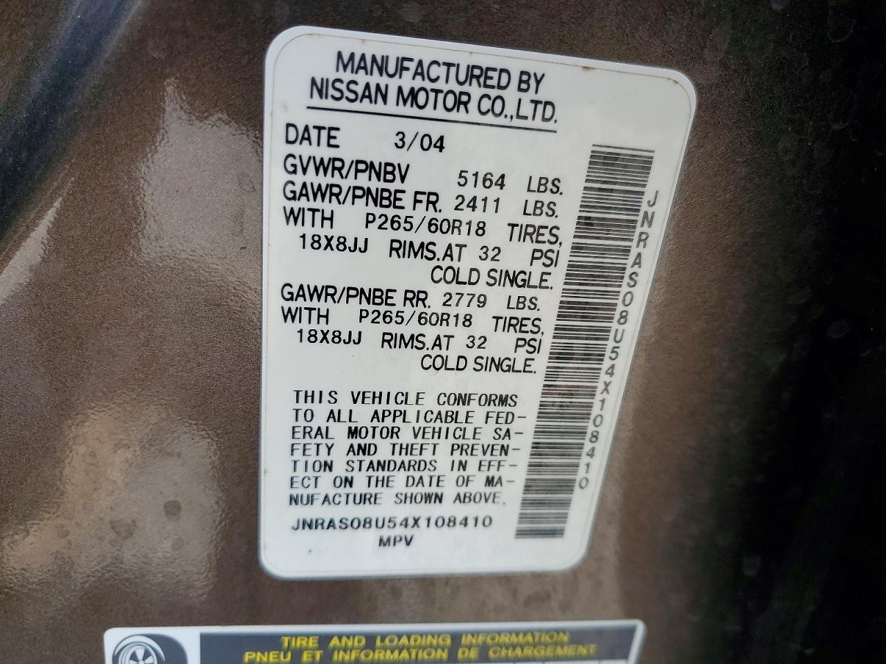 2004 INFINITI FX35