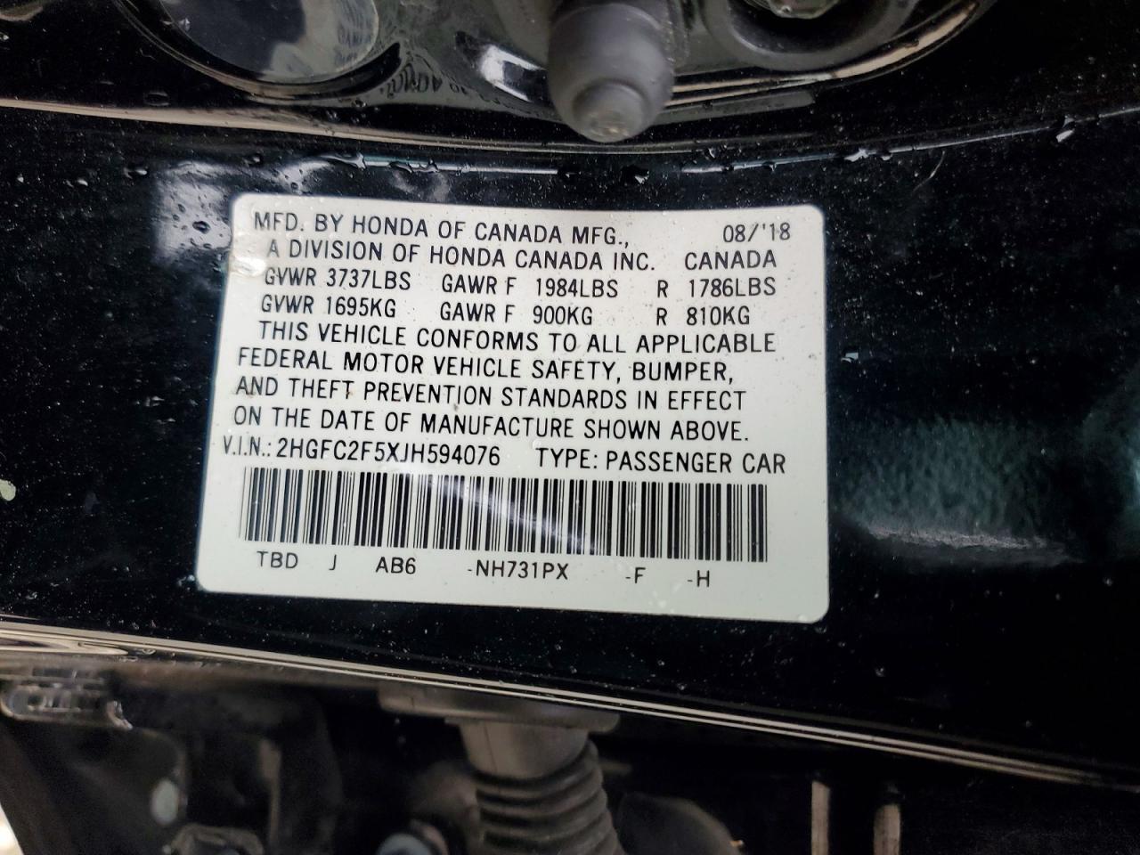 2018 HONDA CIVIC