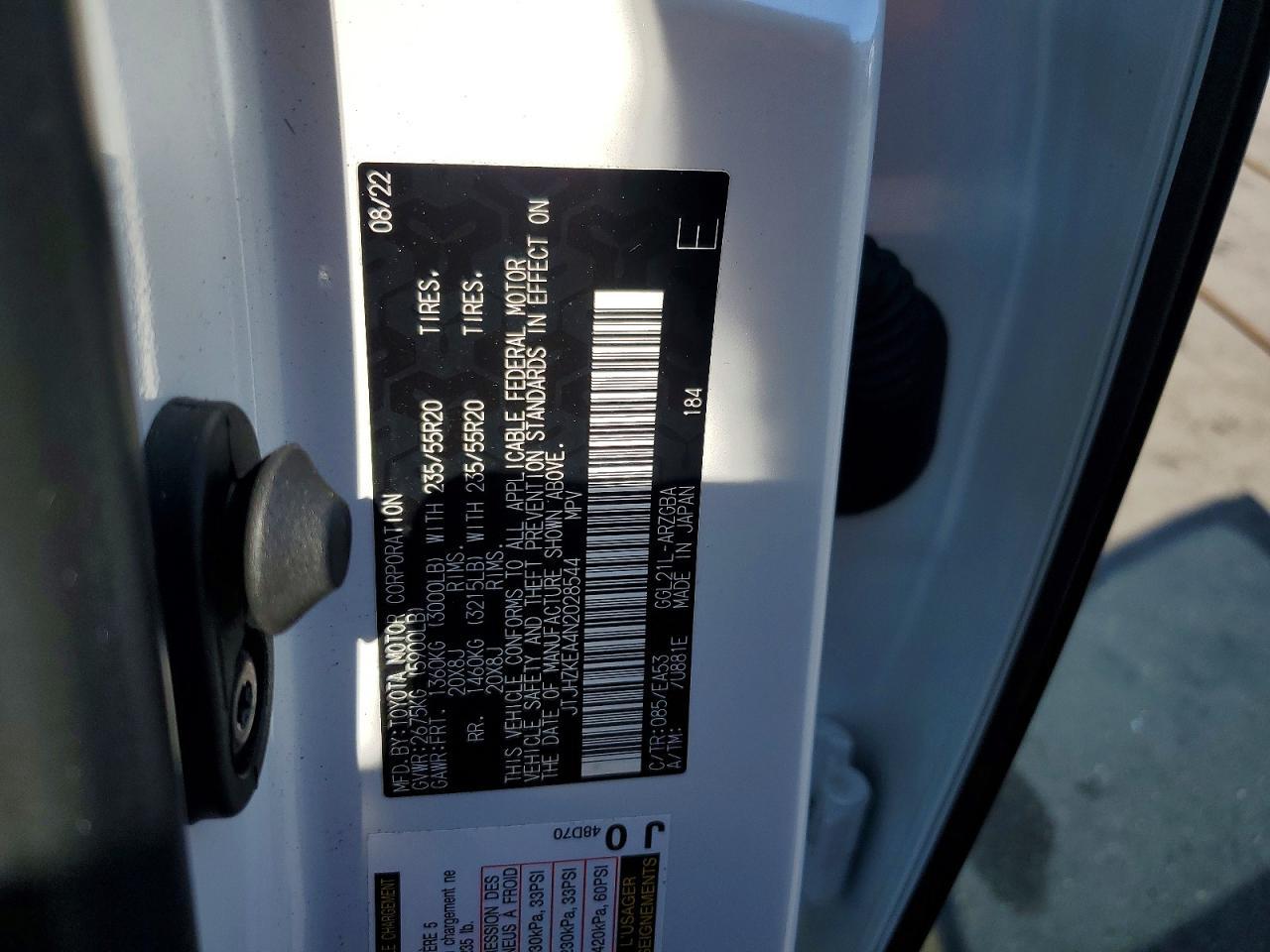 2022 LEXUS RX 350L