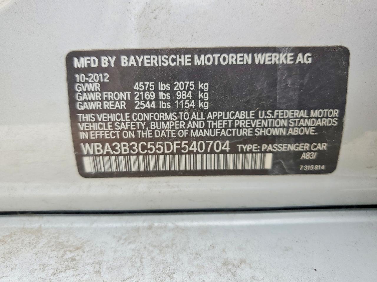 2013 BMW 3 SERIES