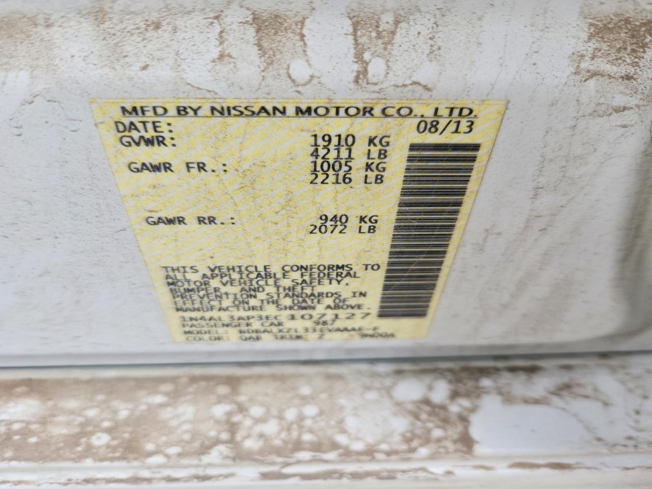 2014 NISSAN ALTIMA