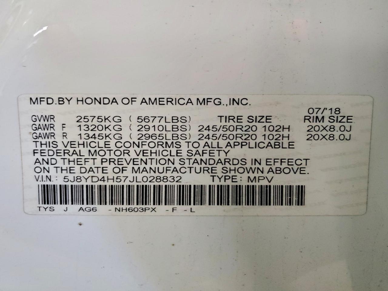 2018 ACURA MDX