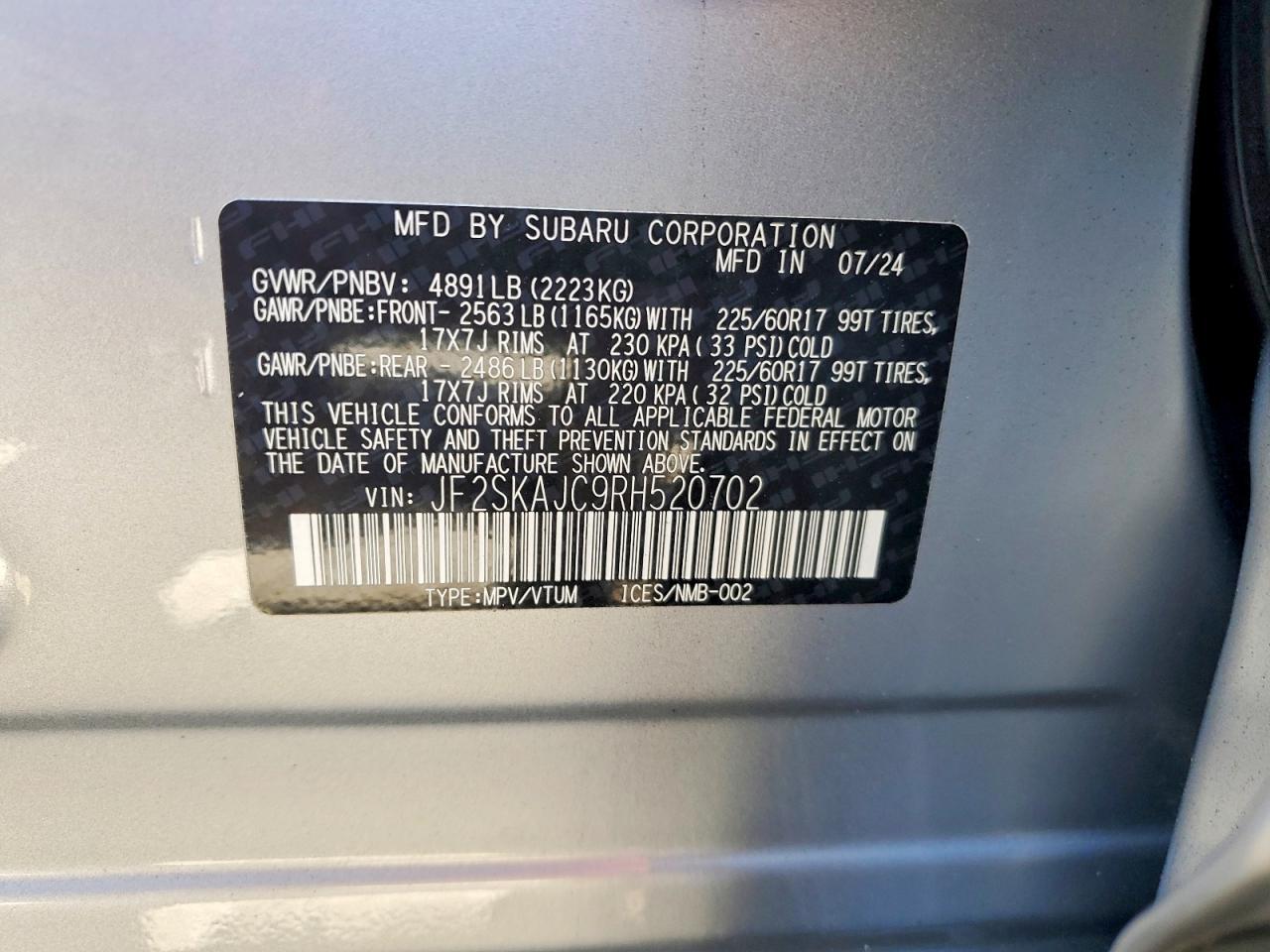 2024 SUBARU FORESTER