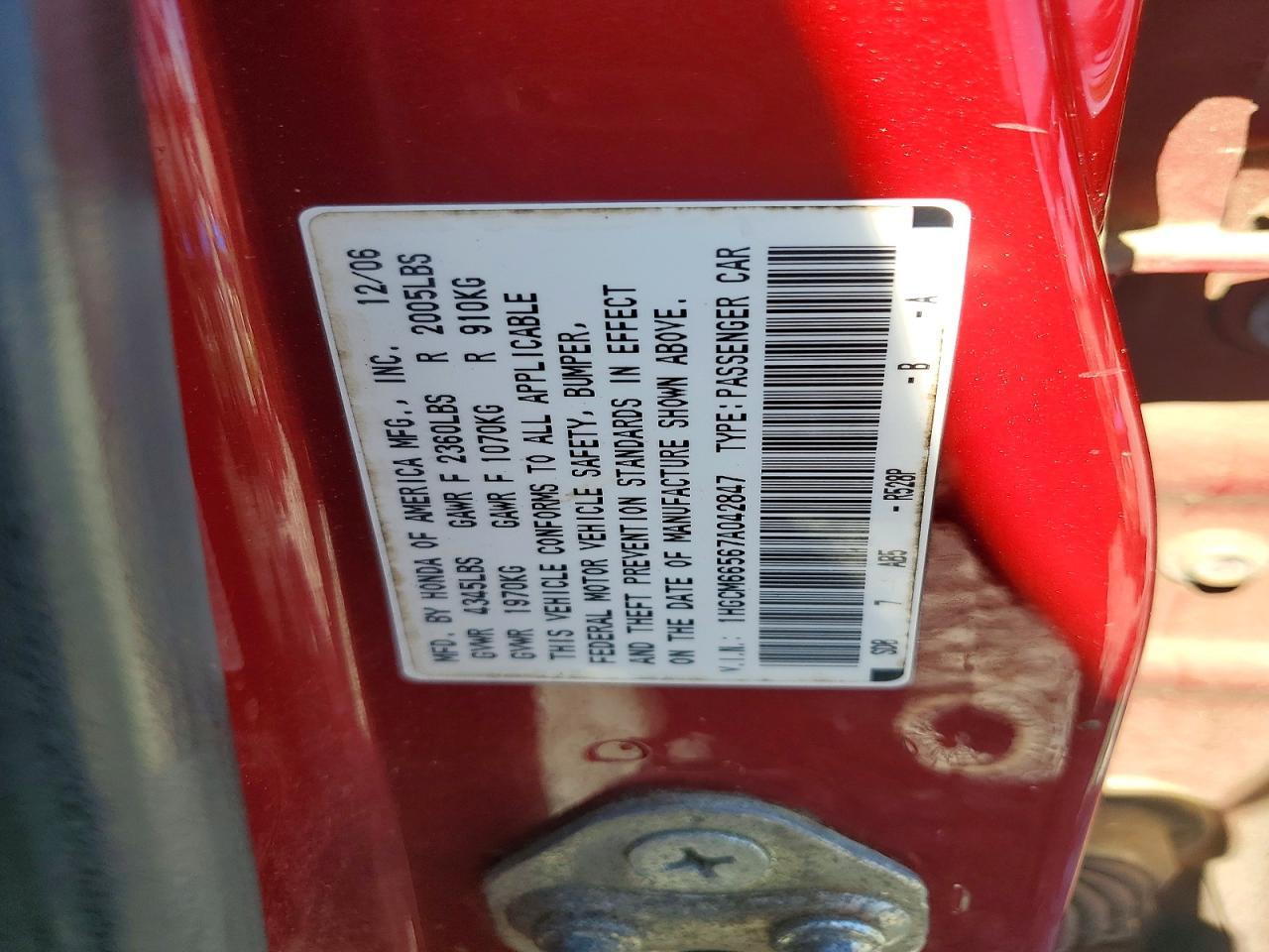 2007 HONDA ACCORD
