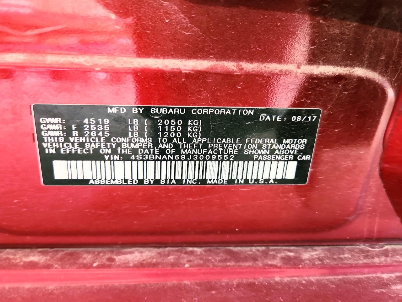 2018 SUBARU Legacy