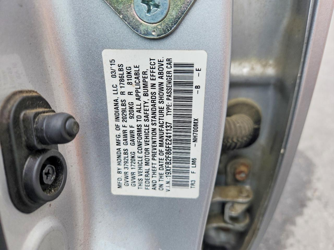 2015 HONDA CIVIC