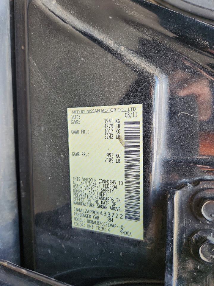 2012 NISSAN ALTIMA