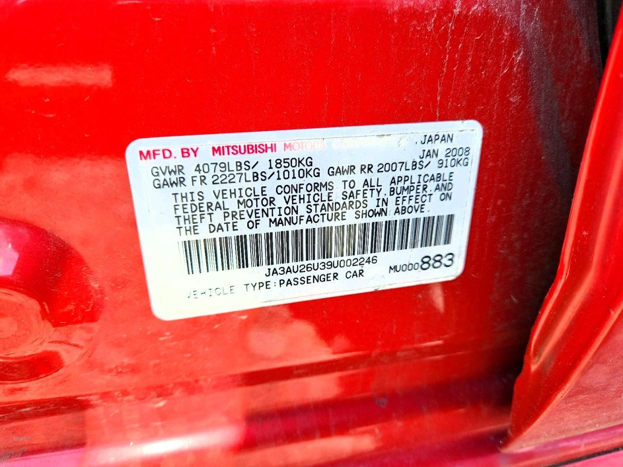 2009 MITSUBISHI LANCER