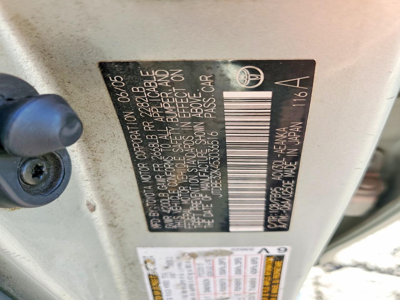 2005 TOYOTA CAMRY