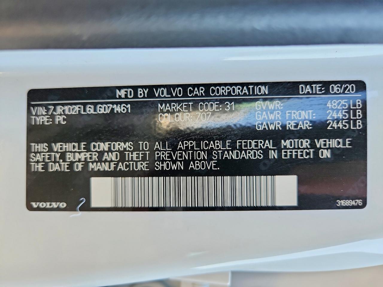 2020 VOLVO S60