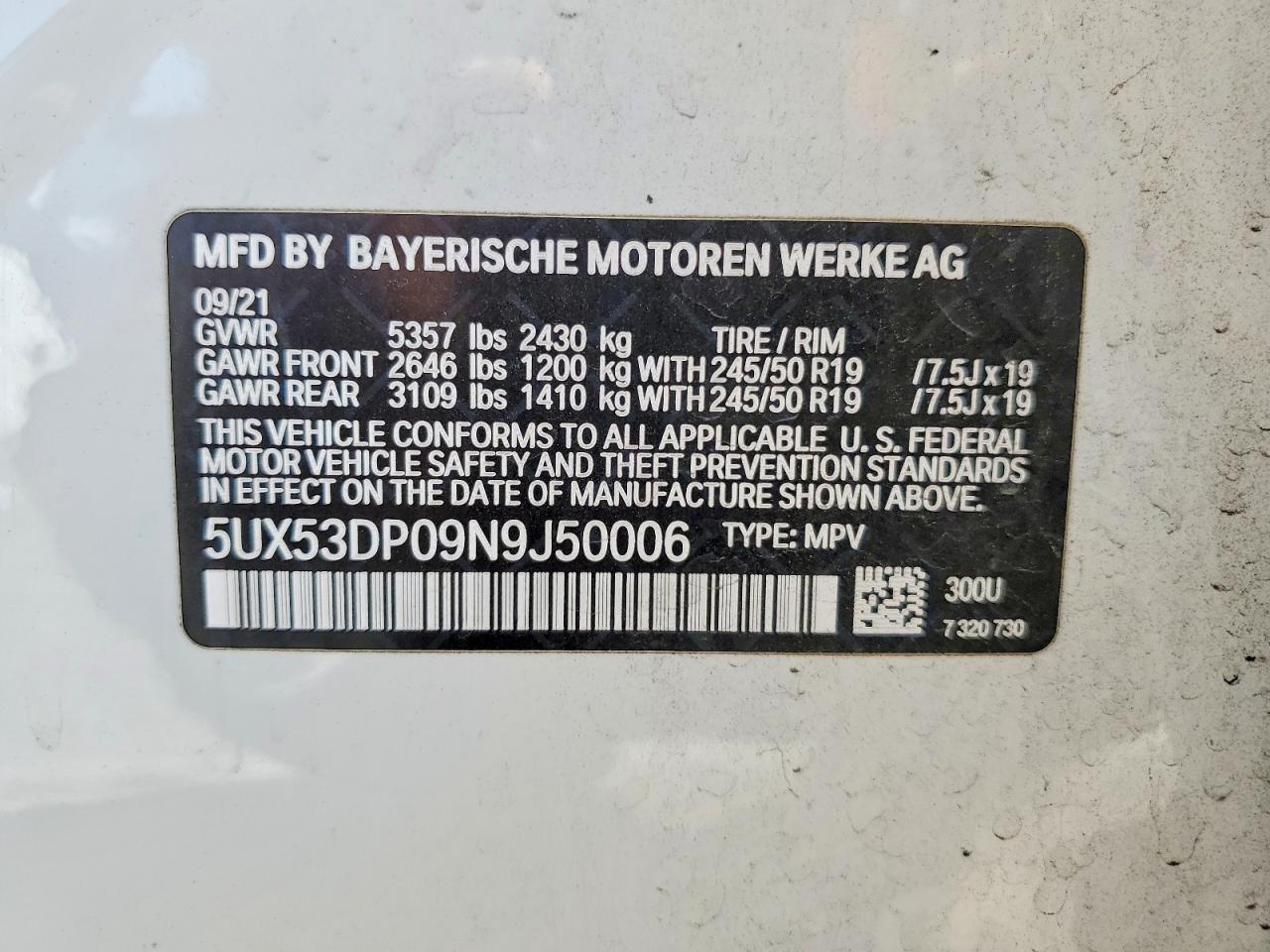 2022 BMW X3