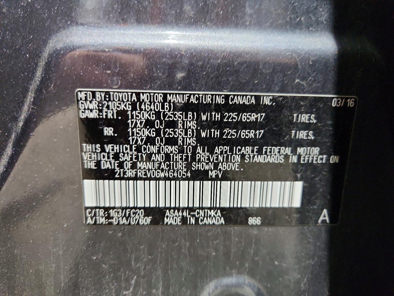 2016 TOYOTA RAV4