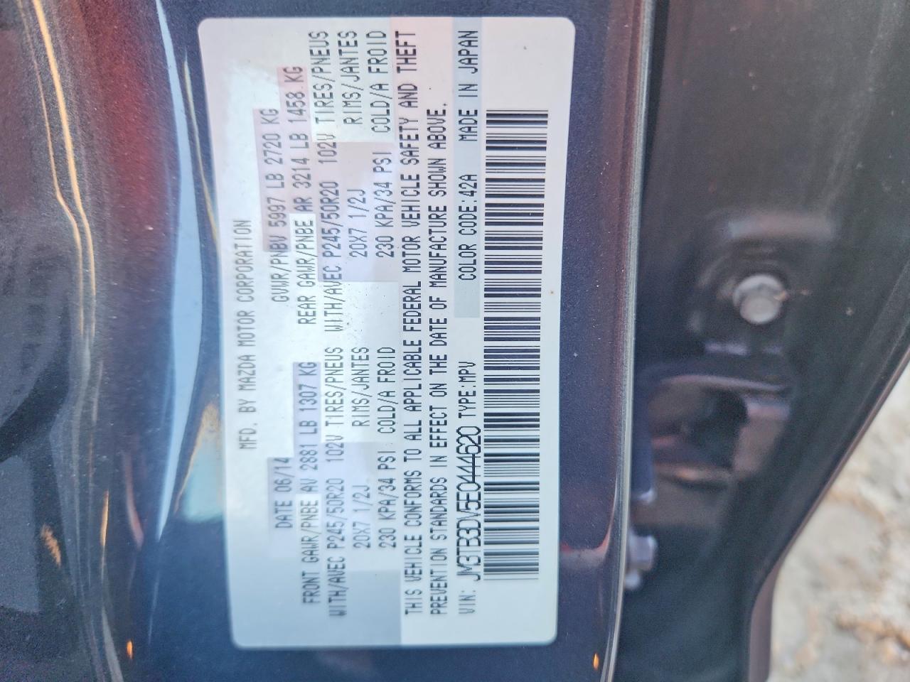 2014 MAZDA CX-9