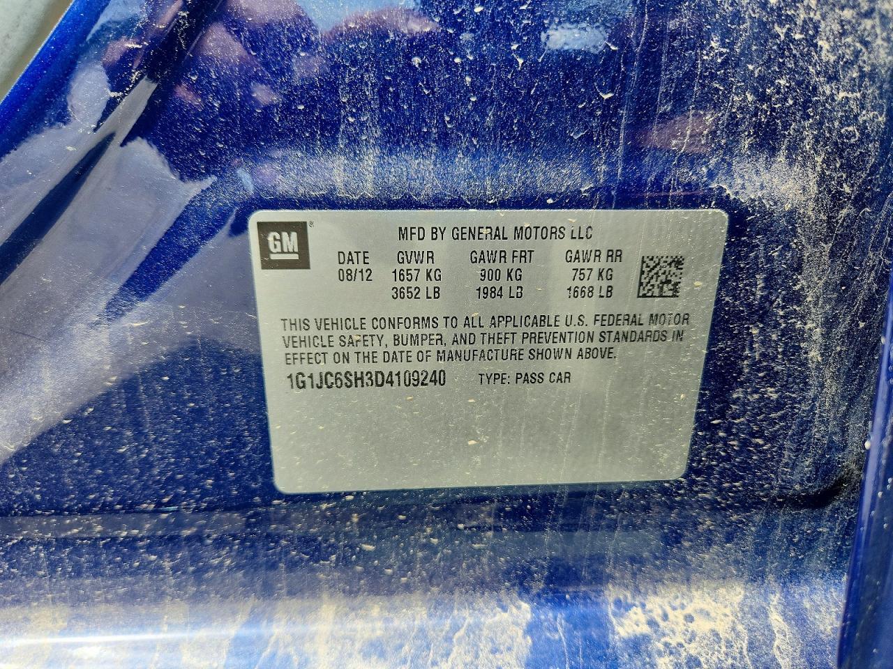 2013 CHEVROLET SONIC