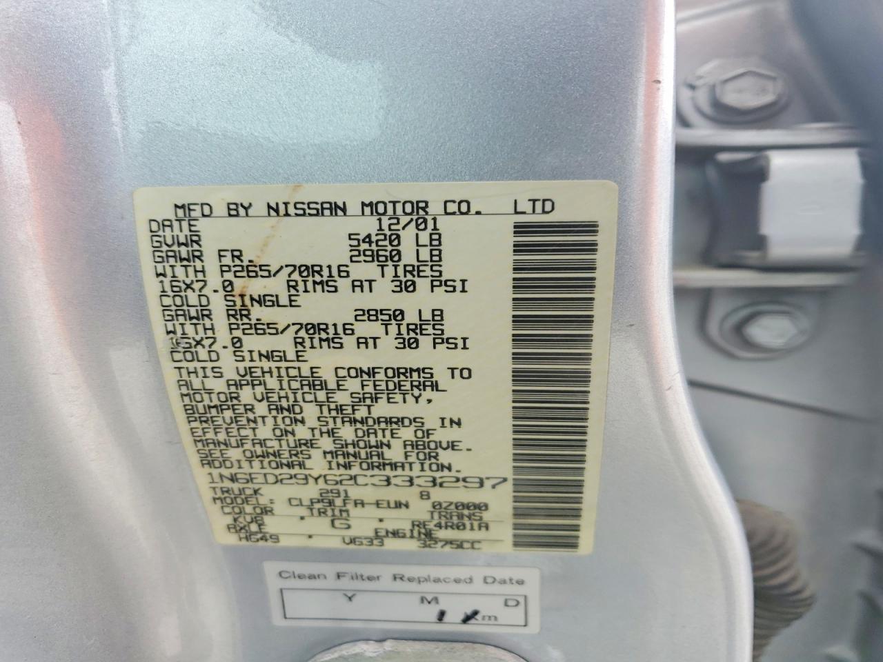 2002 NISSAN Frontier