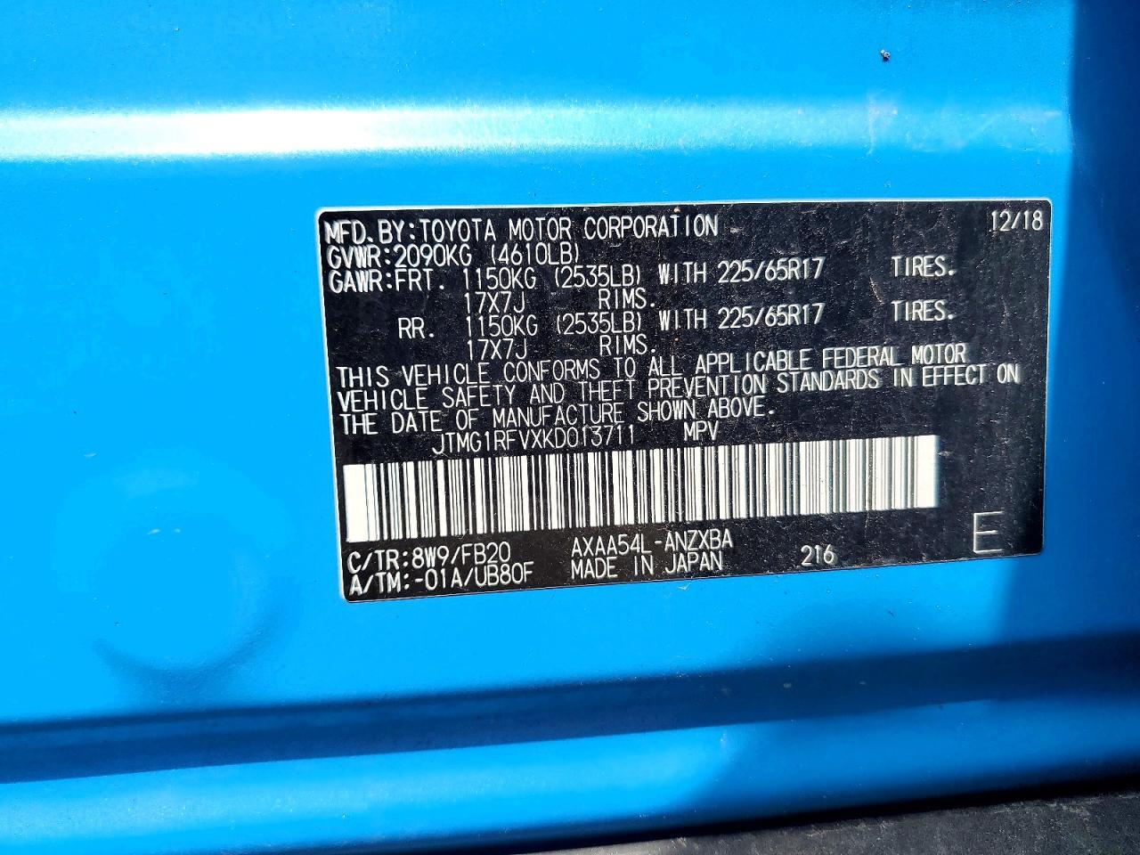 2019 TOYOTA RAV4